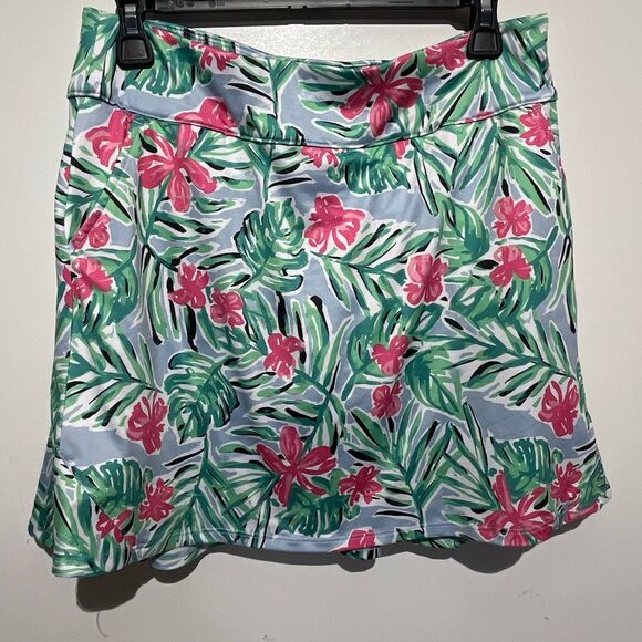 Coral Bay Women's Multicolor Tropical Built-In Shorts Golf Mini Skort Size PS - Picture 2 of 9